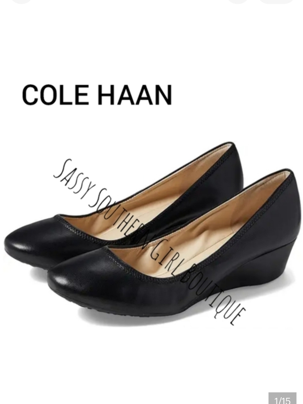 🆕⭐Cole Haan black bendable slip on wedges